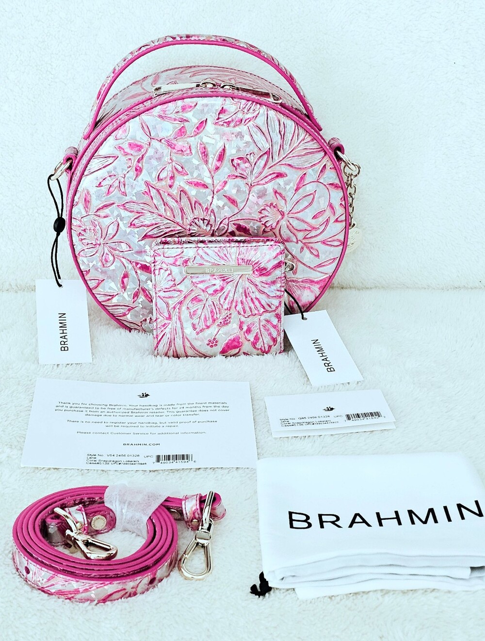 NWT Brahmin CORAL SNAPDRAGON LOKELANI Lane w/Jane Wallet